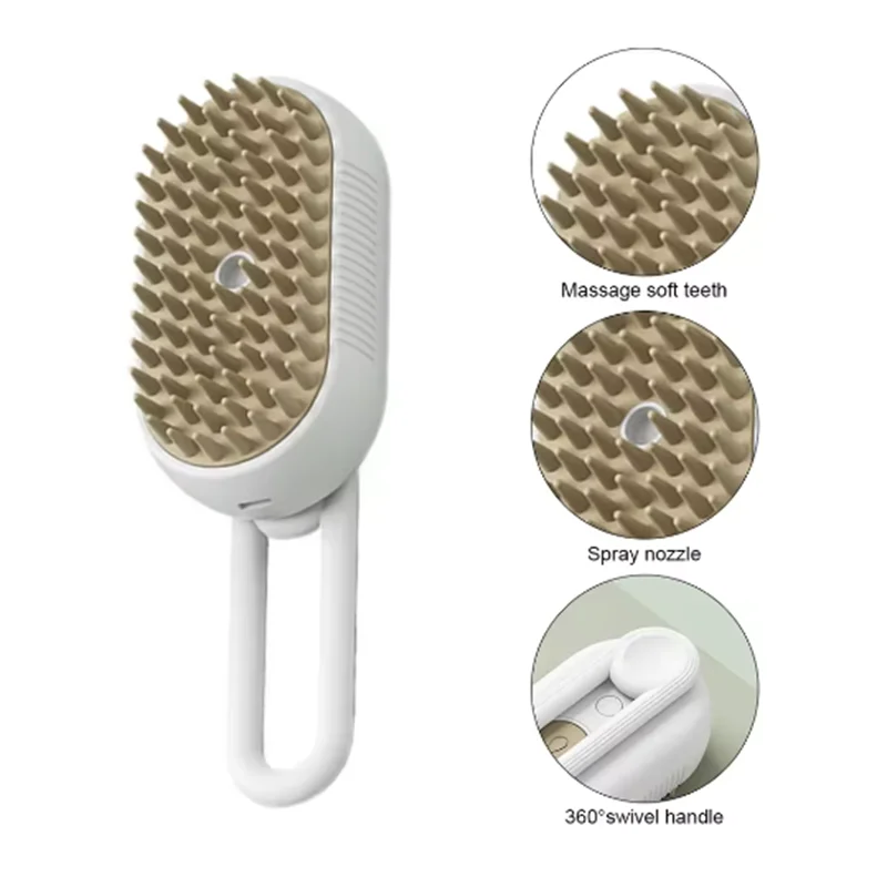 3-in-1 Steam Grooming Brush