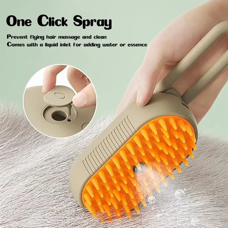 3-in-1 Steam Grooming Brush