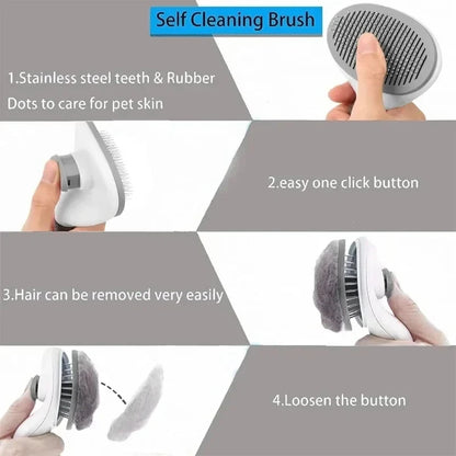 Self-Cleaning Deshedding Brush